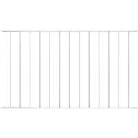 Fence Panel Powder-coated Steel 1.7x0.75 m White