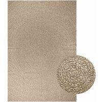 Rug ZIZUR Beige 200x290 cm Jute Look Indoor and Outdoor