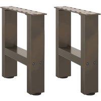 Coffee Table Legs Natural Steel 2 pcs 30x(30-31) cm Steel