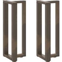 Console Table Legs T-Shaped2 pcs Natural Steel 25x28x(72-73) cm Steel