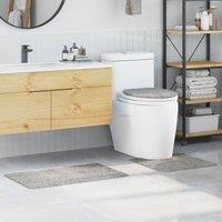 Berkfield Home 3 Piece Bath Mat Set Grey Polypropylen Non-Slip | Size: Medium