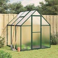 Berkfield Home Greenhouse with Base Frame Green 169x169x195 cm Aluminium | Size: 169 x 169 x 195 cm