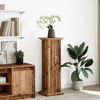Berkfield Home Display Stand with Storage Old Wood 31x30x90 cm Engineered Wood in Brown | Size: 31 x 30 x 90 cm