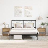 Berkfield Home Bedside Cabinet 2 pcs Artisan Oak 45x34x47 cm Engineered Wood in Brown | Size: 45 x 34 x 47 cm