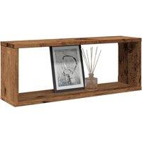 Wall Cube Shelves 4 pcs Old Wood 60x15x23 cm Engineered Wood