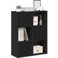 Berkfield Home Bookcase Black Oak 60x24x76.5 cm Engineered Wood