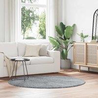 Berkfield Home Shaggy Rug High Pile NAVARRA Silver Grey 160x160 cm Polyester | Size: Medium