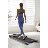 Neo Under Desk Portable Walking Pad Treadmill Adjustable Speed Remote LED Display for Home Office Fitness Exercise Installation-Free in Black