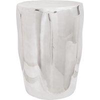 Berkfield Home Face Stool Silver 33x33x45 cm Aluminium | Size: 33 x 33 x 45 cm