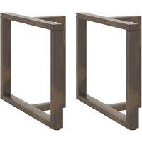 Dining Table Legs T-Shaped2 pcs Natural Steel 90x35x(72-73) cm Steel