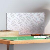 Berkfield Home Aluminium Checker Plates 2 pcs Anti-Slip 20x20 cm in Silver | Size: Medium