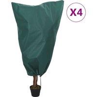 Plant Fleece Covers with Drawstring 4 pcs 70 g/m? 0.8x1 m