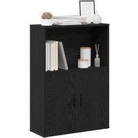 Berkfield Home Bookcase Black Oak 60x24x85 cm Engineered Wood | Size: 60 x 24 x 85 cm
