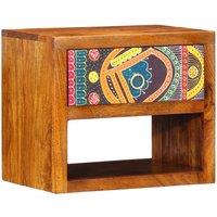 Berkfield Home Bedside Cabinet 40x35x35 cm Solid Wood Acacia in Brown | Size: 40 x 35 x 35 cm