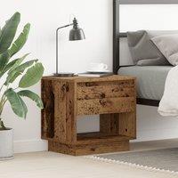 Berkfield Home Bedside Cabinet Old Wood 45x34x44 cm Engineered Wood in Brown | Size: 45 x 34 x 44 cm