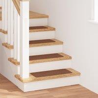 Berkfield Home Stair Mats with Latex Backing Yellow 25x60 cm | Size: Medium