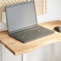 Berkfield Home Desk Top Untreated 80x60x2.5 cm Solid Wood Oak Rectangular in Brown