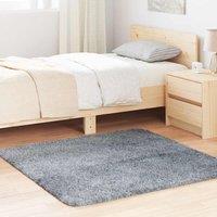 Berkfield Home Shaggy Rug High Pile NAVARRA Silver Grey 120x120 cm Polyester | Size: Medium