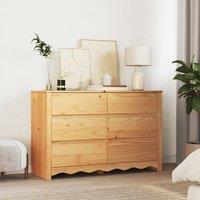 Chest of Drawers DRAMMEN 111x43x73,5 cm Solid Wood Pine