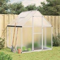 Berkfield Home Greenhouse with Base Frame Silver 169x169x195 cm Aluminium | Size: 169 x 169 x 195 cm