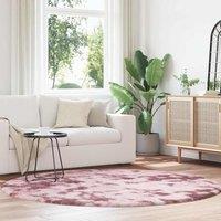 Berkfield Home Shaggy Rug High Pile NAVARRA Dusty Pink 200x200 cm Polyester | Size: Medium