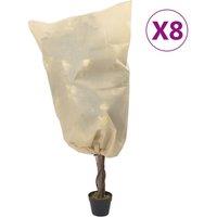 Plant Fleece Covers with Drawstring 8 pcs 70 g/m≤ 0.8x1 m