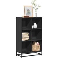 Berkfield Home Book Cabinet Black 65.5x33x107.5 cm Engineered Wood
