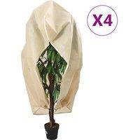 Plant Fleece Covers with Zip 4 pcs 70 g/m≤ 2.36x2 m