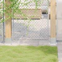 Berkfield Home Post Bases Square 4 pcs Silver 101x101 mm Galvanised Steel