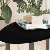Berkfield Home Table Top Dark Brown 100x50x2 cm Solid Wood Oak Oval | Size: 100 x 50 x 2 cm
