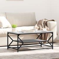 Berkfield Home Coffee Table with Shelf Grey Sonoma 90x50x40 cm Engineered Wood | Size: 90 x 50 x 40 cm