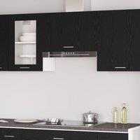 Berkfield Home Hanging Cabinet in Black Oak - 60x31x60 cm, Made from Engineered Wood | Size: 60 x 31 x 60 cm