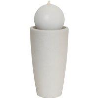Primrose Lodore Sphere Garden Water Feature with LED Lights 78cm in White