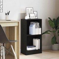 Berkfield Home Bookcase Black Oak 40x24x76 cm Engineered Wood | Size: 40 x 24 x 76 cm