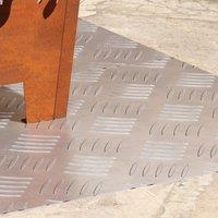 Berkfield Home Aluminum Checker Plates 2 pcs Non-Slip 80x40 cm in Silver | Size: Medium
