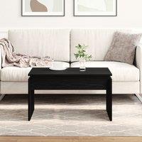 Berkfield Home Black Oak Coffee Table 68x38x50 cm Made from Engineered Wood | Size: 68 x 38 x 50 cm