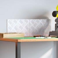 Berkfield Home Aluminium Checker Plates 2 pcs Anti-Slip 30x20 cm in Grey | Size: Medium