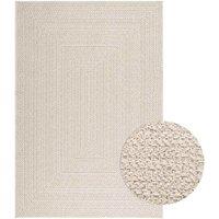 Berkfield Home Rug ZIZUR Cream 140x200 cm Jute Look Indoor & Outdoor | Size: Medium