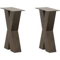 Coffee Table Legs X-Shaped 2 pcs Natural Steel 28x(42-43) cm Steel