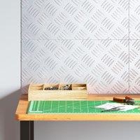 Berkfield Home Aluminium Checker Plates - 4 Pack, Non-Slip, 50x25 cm in Silver | Size: Medium