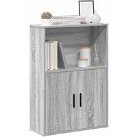 Bookcase Grey Sonoma 60x24x85 cm Engineered Wood