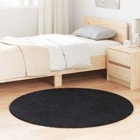 Berkfield Home Shaggy Rug High Pile NAVARRA Black 120x120 cm Polyester | Size: Medium