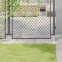 Post Bases Square 4 pcs Silver 46x46 mm Galvanised Steel