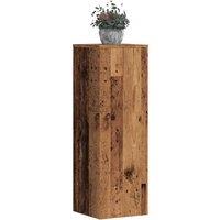 Berkfield Home Plant Stands 2 pcs Old Wood 33x33x100 cm Engineered Wood in Brown | Size: 33 x 33 x 100 cm