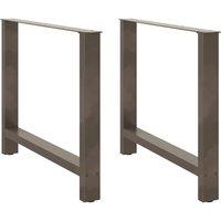 Coffee Table Legs Natural Steel 2 pcs 90x(72-73) cm Steel