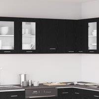 Berkfield Home Black Oak Hanging Cabinet 50x31x60 cm Made from Engineered Wood | Size: 50 x 31 x 60 cm