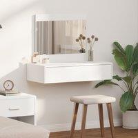 Berkfield Home Wall Hanging Dressing Table White 83x40x70 cm | Size: 83 x 40 x 70 cm