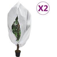 Plant Fleece Covers with Zip 2 pcs 70 g/m? 3.14x2.5 m