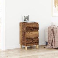 Berkfield Home Bedside Cabinet Old Wood 40x35x70 cm Engineered Wood in Brown | Size: 40 x 35 x 70 cm