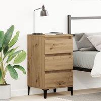 Berkfield Home Bedside Cabinet Artisan Oak 40x35x70 cm Engineered Wood in Brown | Size: 40 x 35 x 70 cm